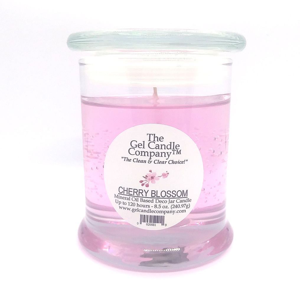 Cherry Blossom Scented Gel Candle up to 120 Hour Deco Jar