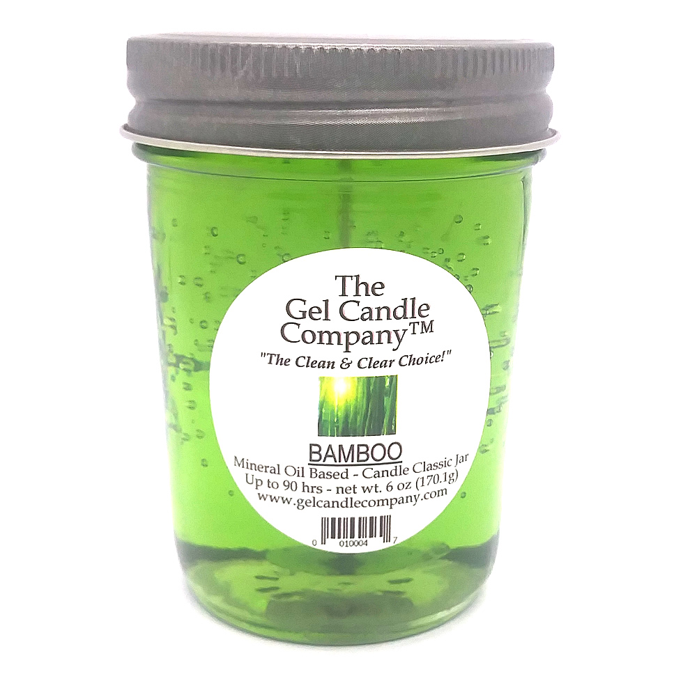 Bamboo Scented Gel Candle 90 Hour Classic Jar
