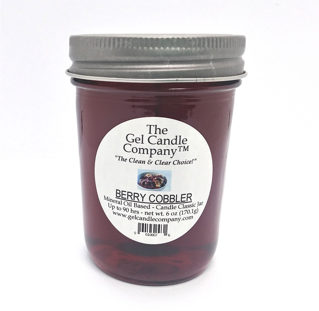 Berry Cobbler Scented 90 Hour Gel Candle Classic Jar
