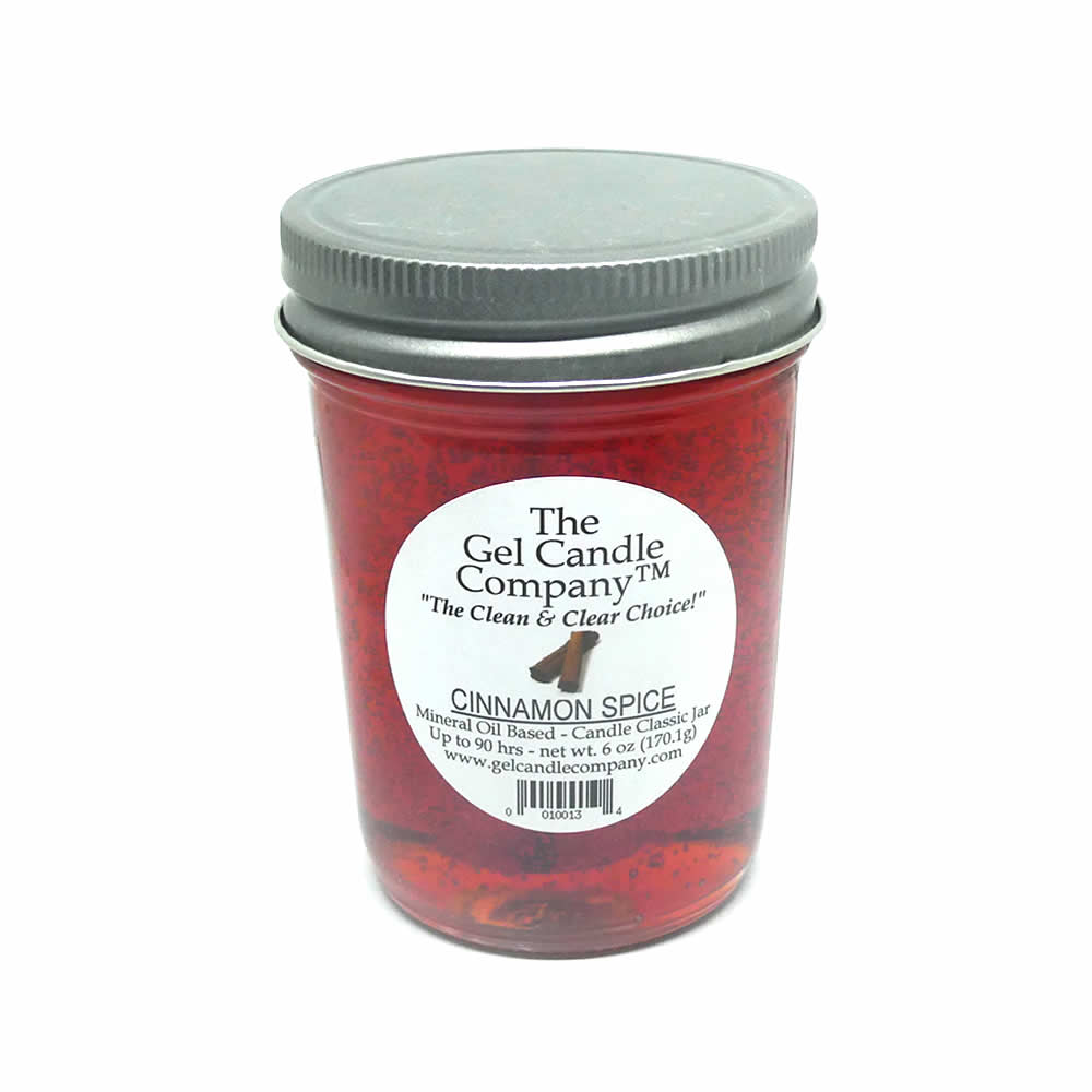 Cinnamon Spice Scented 90 Hour Gel Candle Classic Jar - Click Image to Close