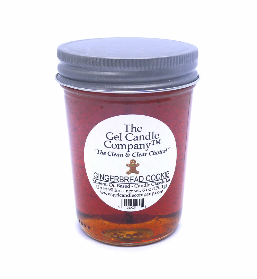 Gingerbread Cookie 90 Hour Gel Candle Classic Jar - Click Image to Close