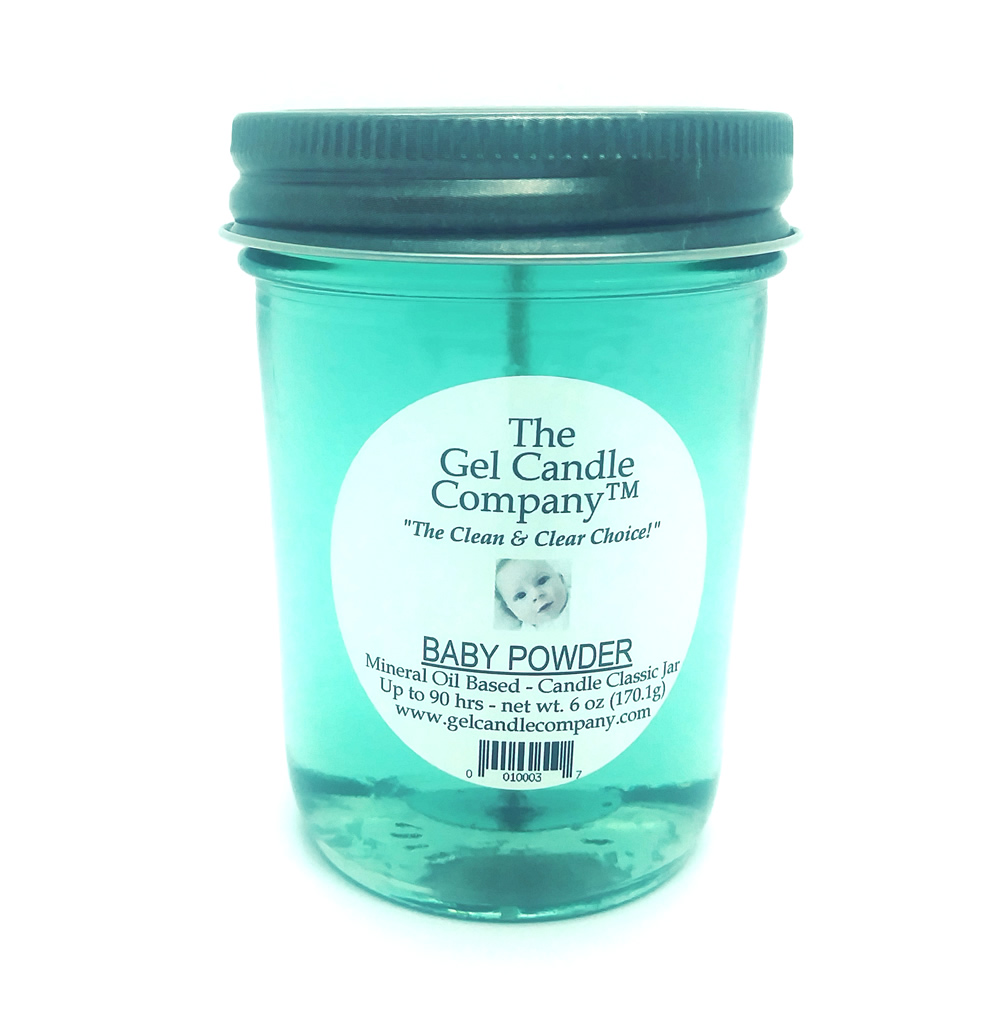Baby Powder 90 Hour Gel Candle Classic Jar - Click Image to Close