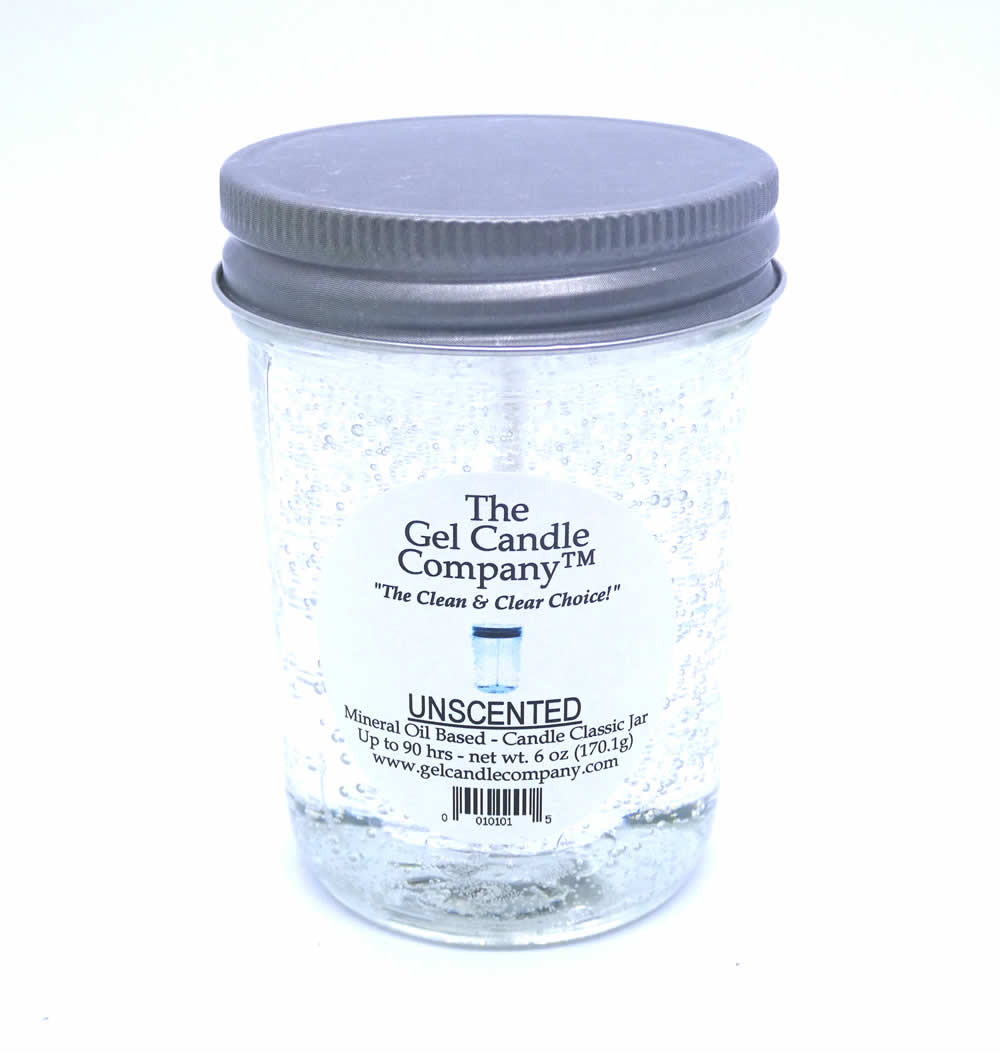 Unscented Classic 6 oz. Jar Gel Candle Up To 90 Hours