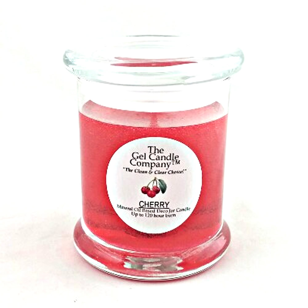 Cherry Scented Gel Candle up to 120 Hour Deco Jar