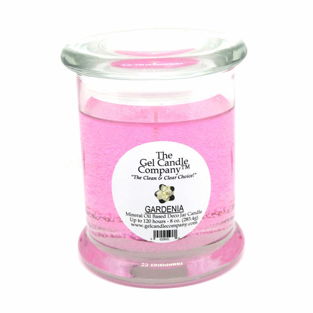 Gardenia Scented Gel Candle up to 120 Hour Deco Jar - Click Image to Close