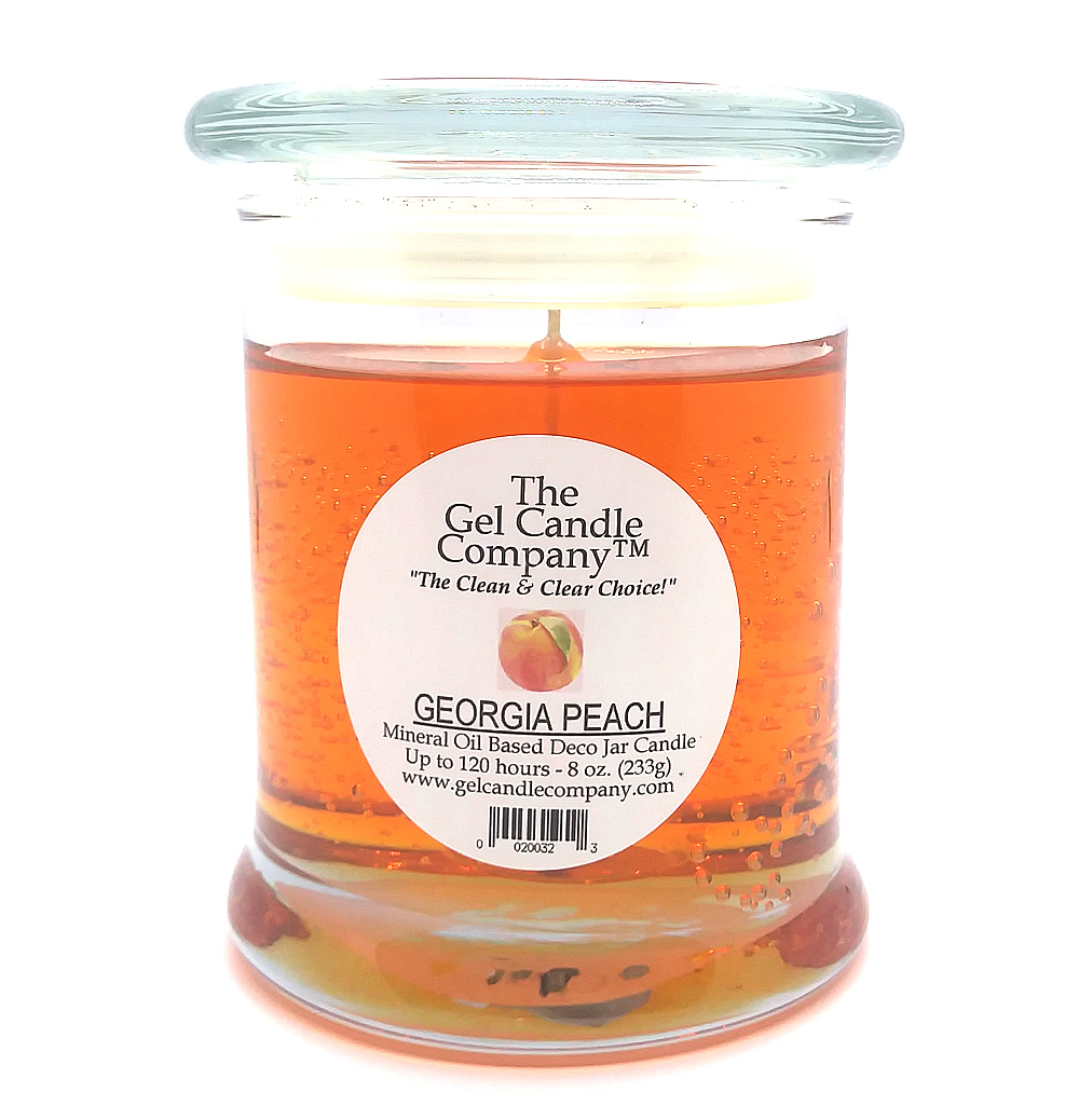 Georgia Peach Scented Gel Candle up to 120 Hour Deco Jar