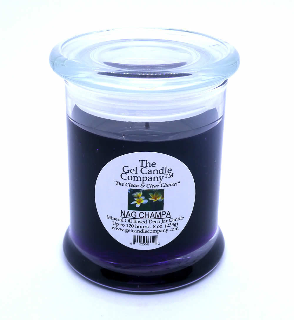 Nag Champa Scented Gel Candle up to120 Hour Deco Jar