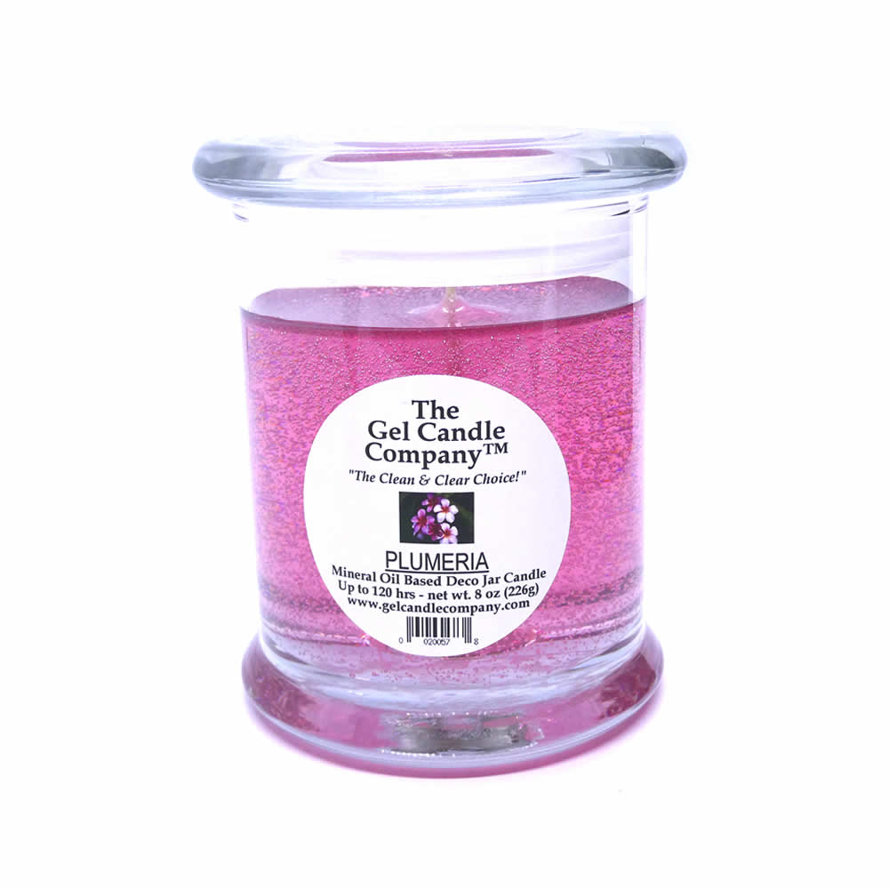 Plumeria Scented Gel Candle up to 120 Hour Deco Jar