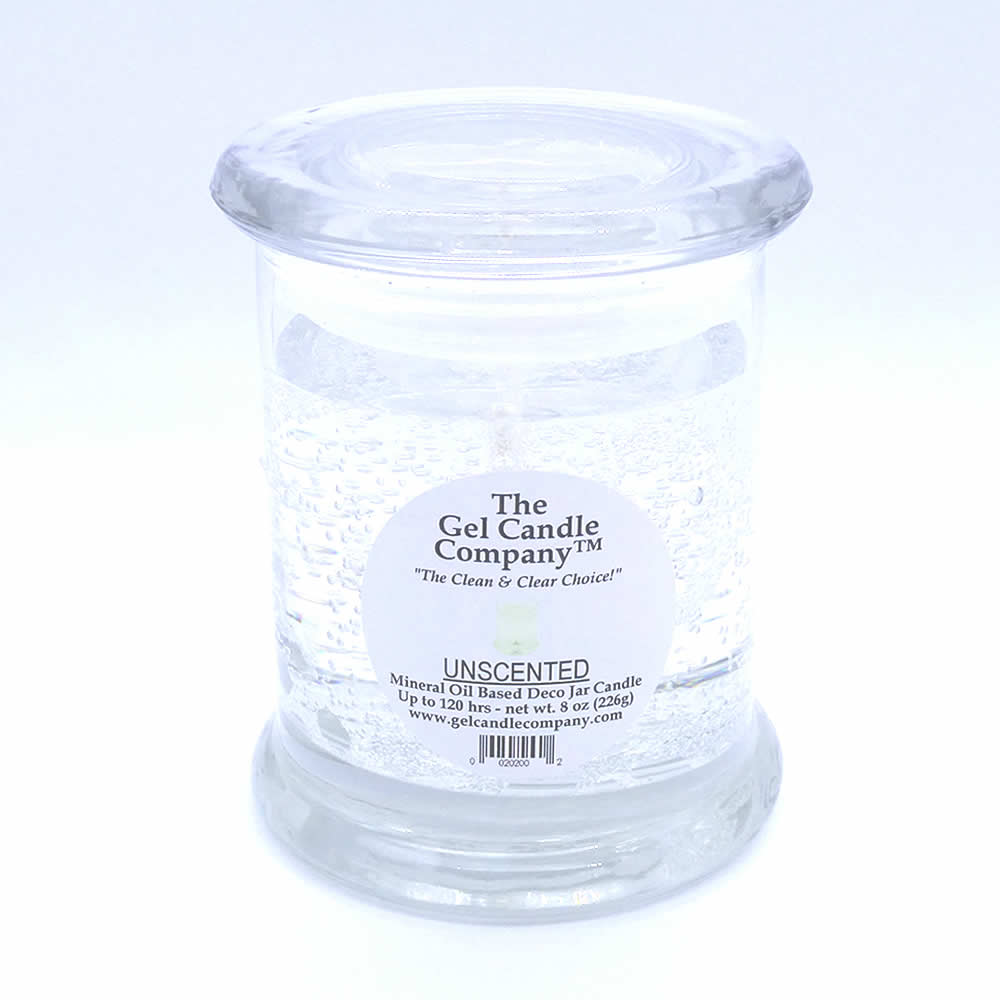 120 Hour Deco Jar Unscented Gel Candle - Click Image to Close