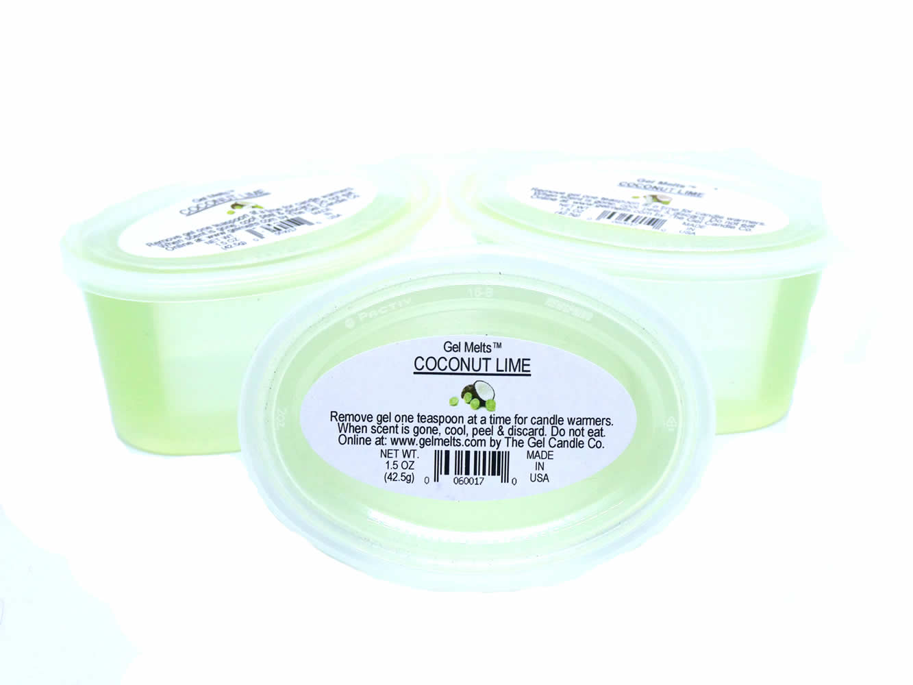 Coconut Lime scented Gel Melts™ Gel Wax for warmers - 3 pack