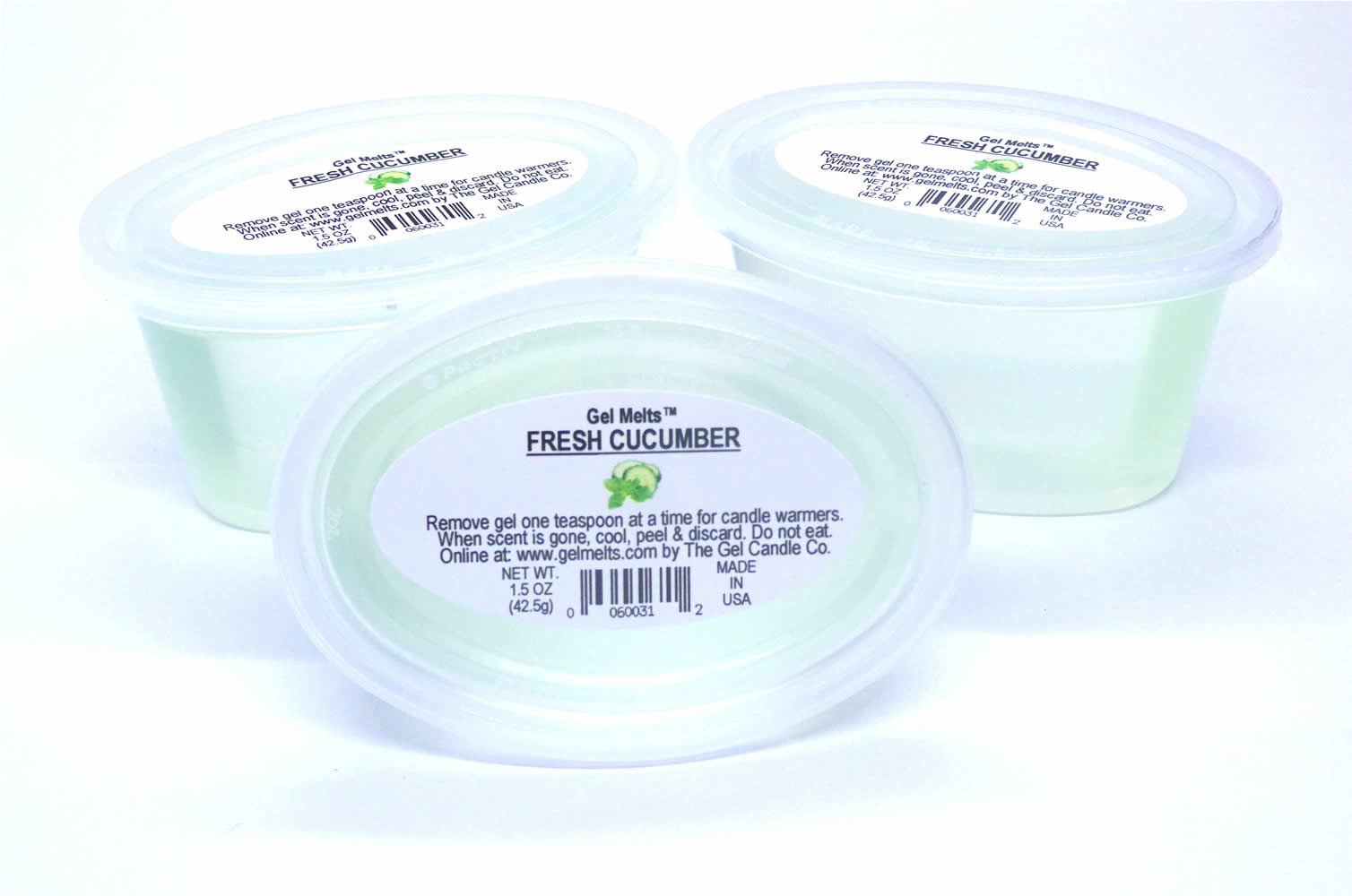 Fresh Cucumber scented Gel Melts™ Gel Wax for warmers - 3 pack