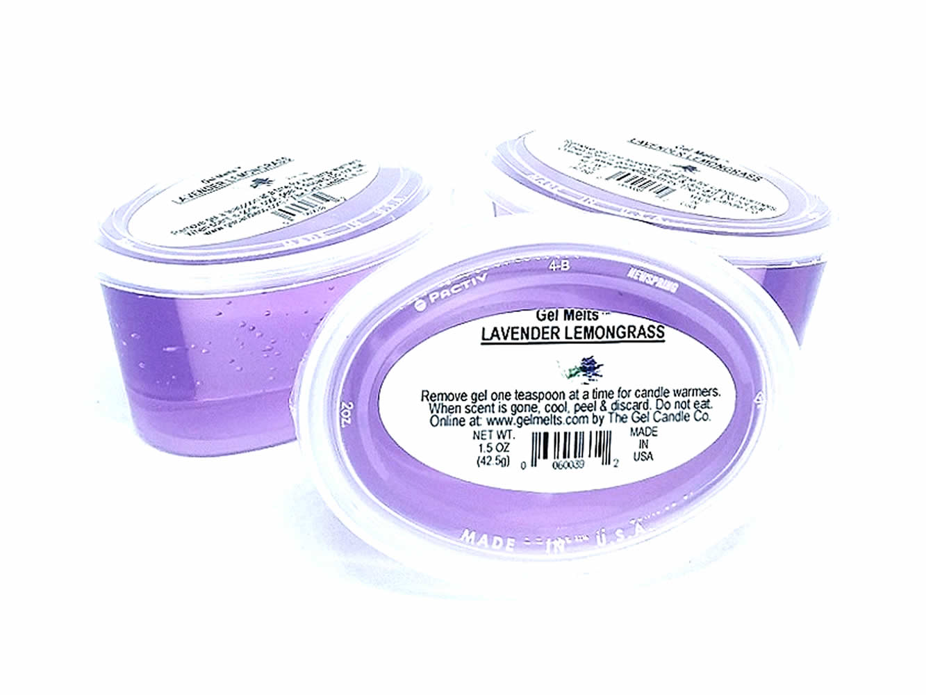Lavender Lemongrass scented Gel Melts Gel Wax for warmers 3 pack