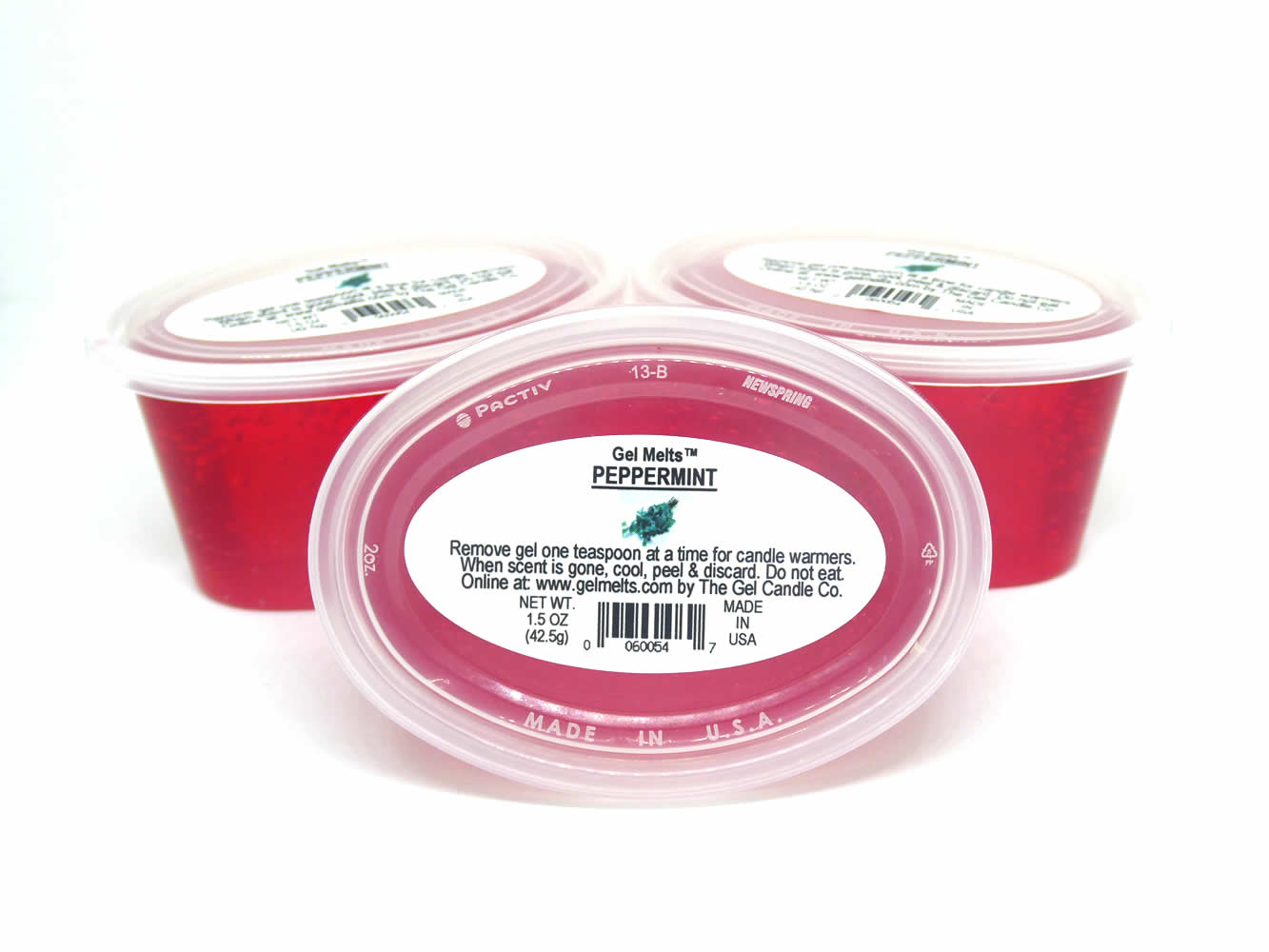 Peppermint scented Gel Melts™ Gel Wax for warmers - 3 pack - Click Image to Close
