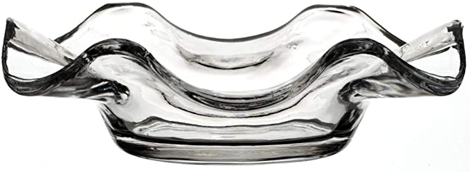 Large Wavy Clear Flat Bottom Replacement Oil and Wax Warmers