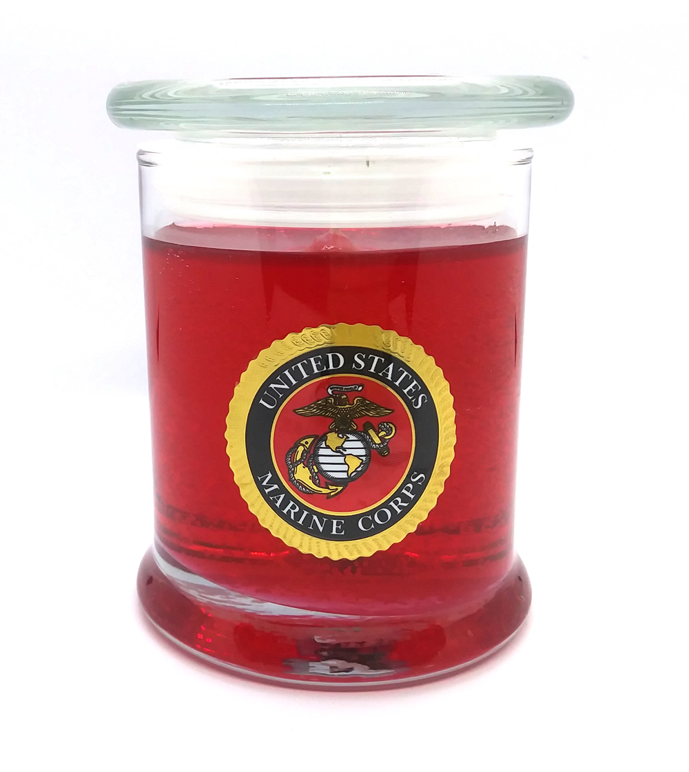 United States Marines Corps Gel Candle Deco Jar - scented - Click Image to Close