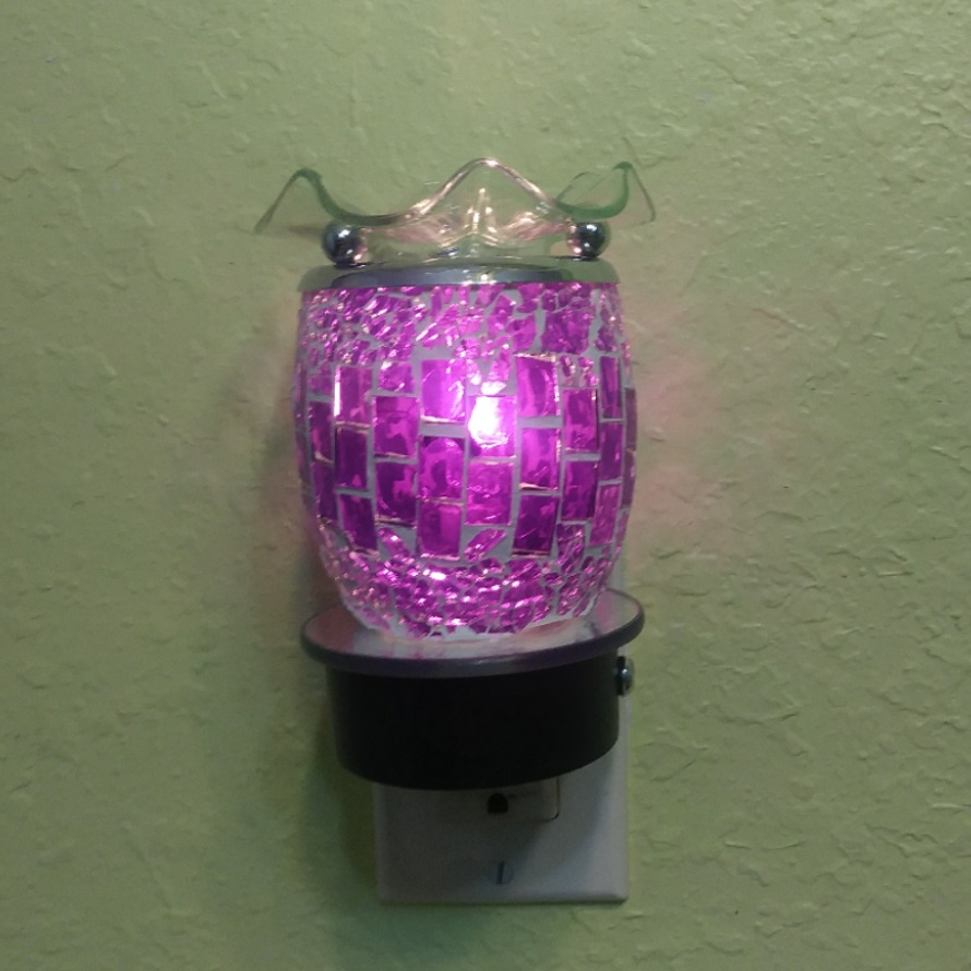 Contemporary Cracked Purple Plug Touch Warmer Night Light