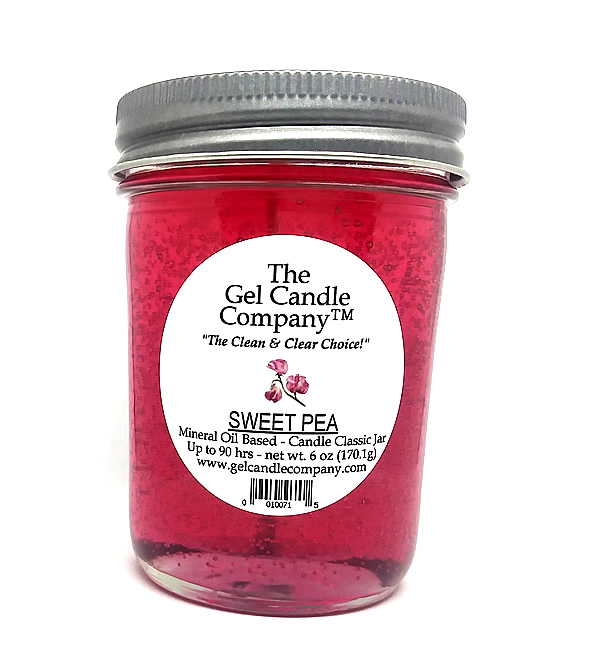 Sweet Pea 90 Hour Gel Candle Classic Jar - Click Image to Close