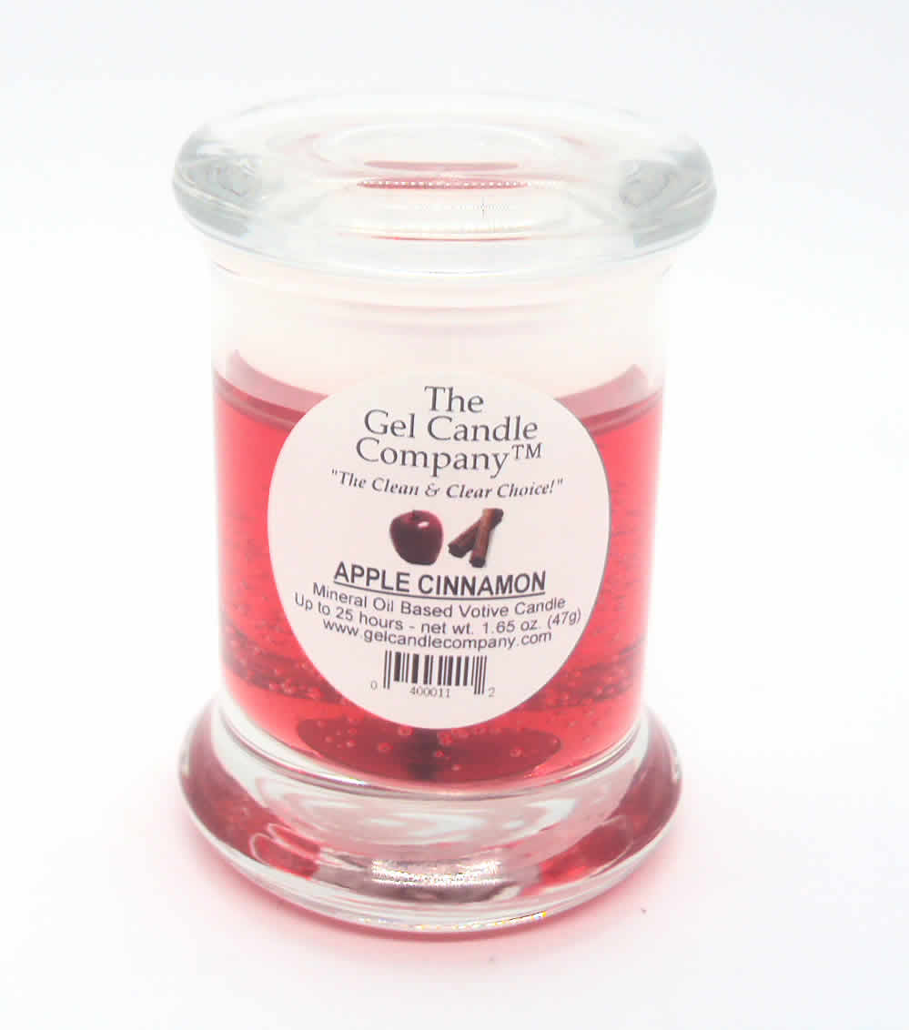 Apple Cinnamon Scented Gel Candle Votive - Click Image to Close
