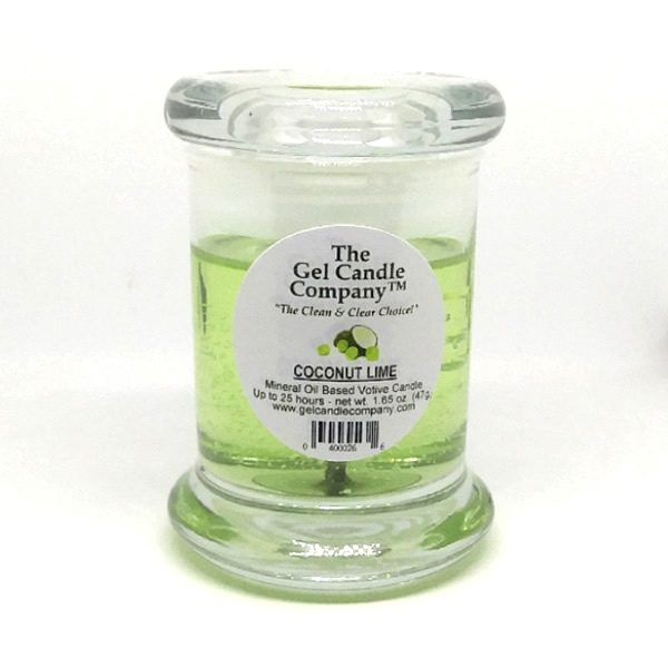 Coconut Lime Scented Gel Candle Votive - Click Image to Close
