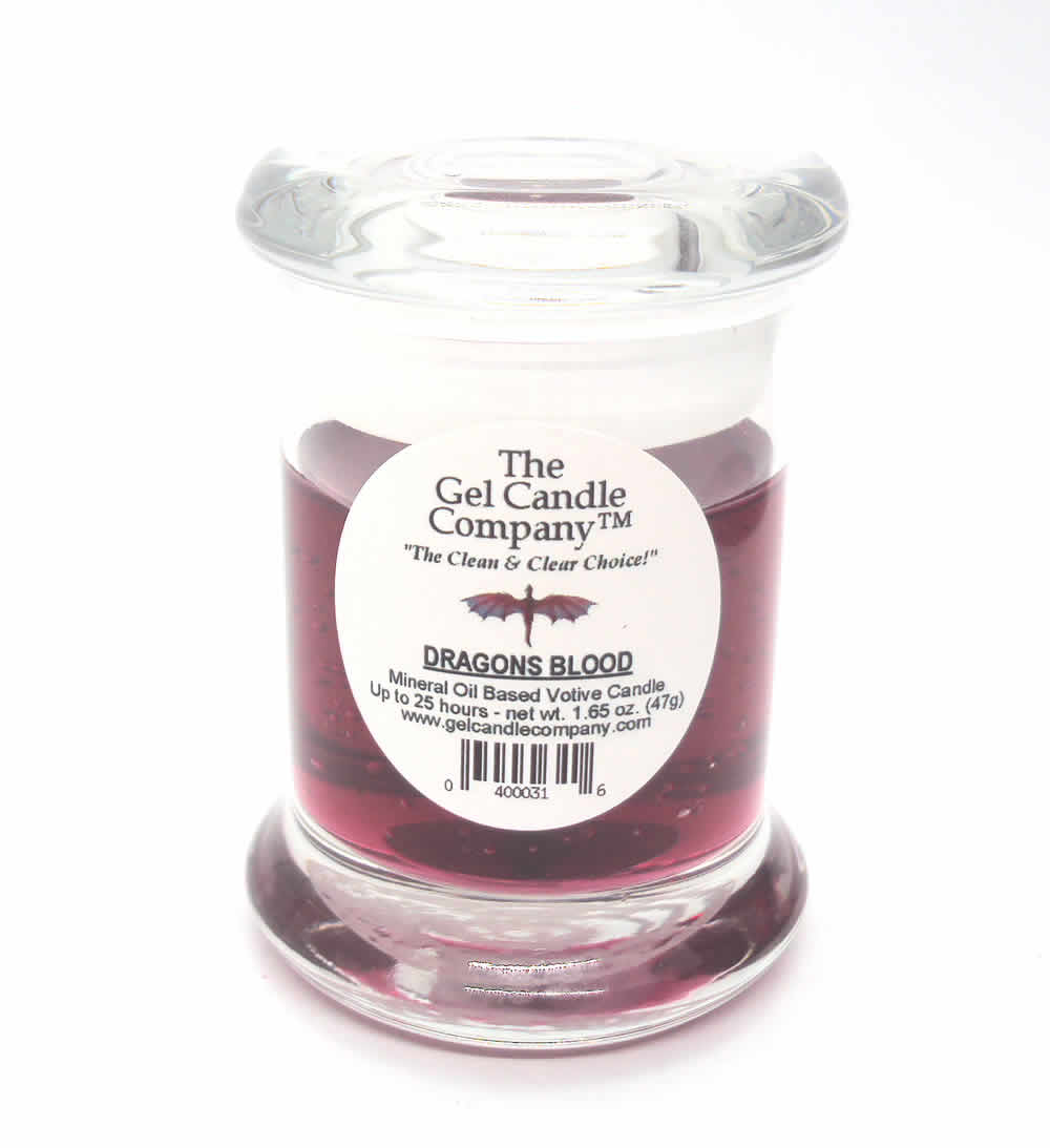 Dragons Blood Scented Gel Candle Votive - Click Image to Close