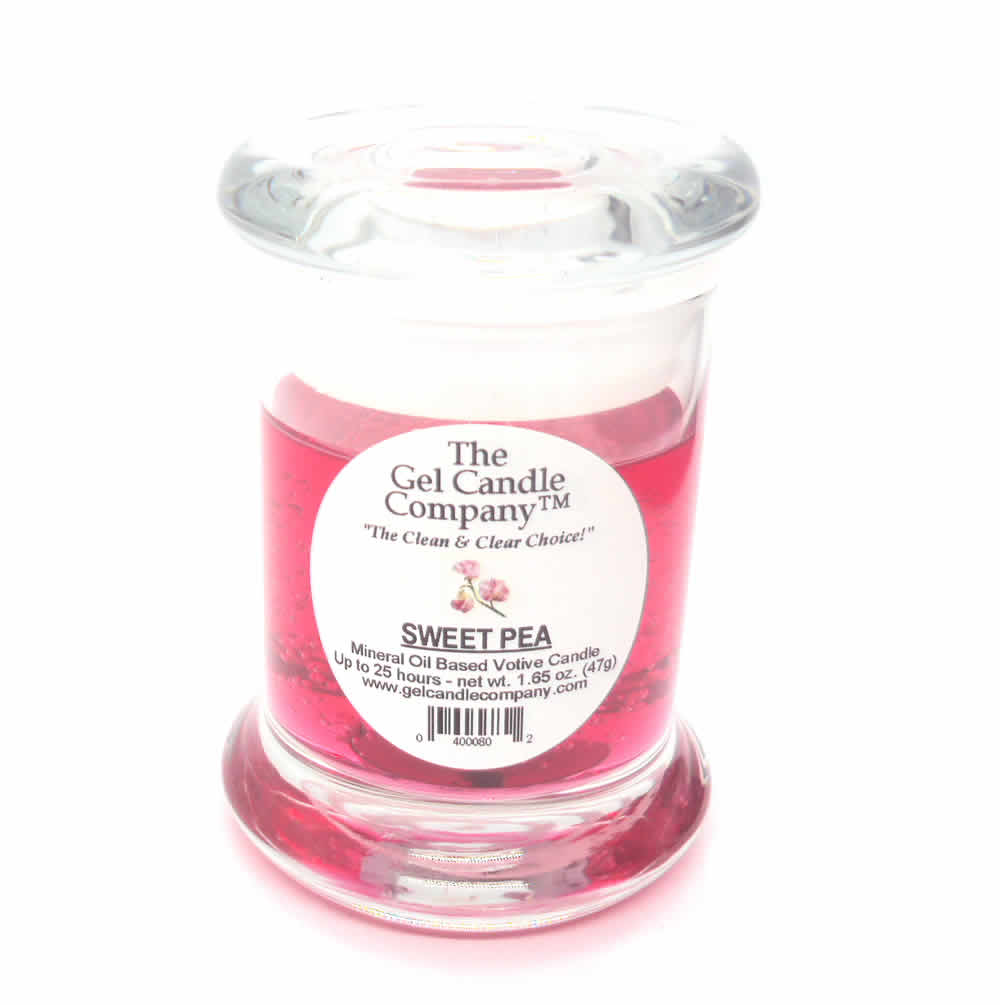 Sweet Pea Scented Gel Candle Votive - Click Image to Close