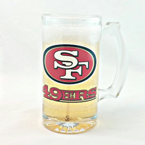 San Francisco 49ers Beer Gel Candle - Click Image to Close