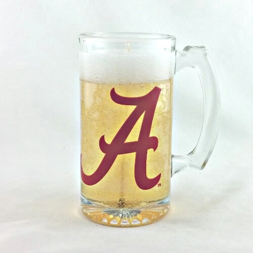 University of Alabama Beer Gel Candle - Click Image to Close