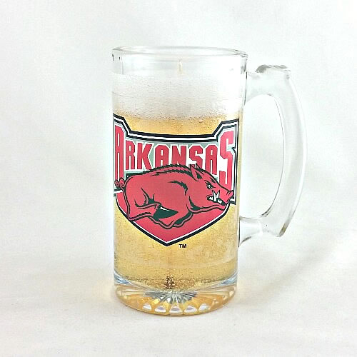 Arkansas Razorbacks Beer Gel Candle - Click Image to Close