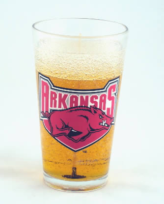 Arkansas Razorbacks Beer Gel Candle - Click Image to Close