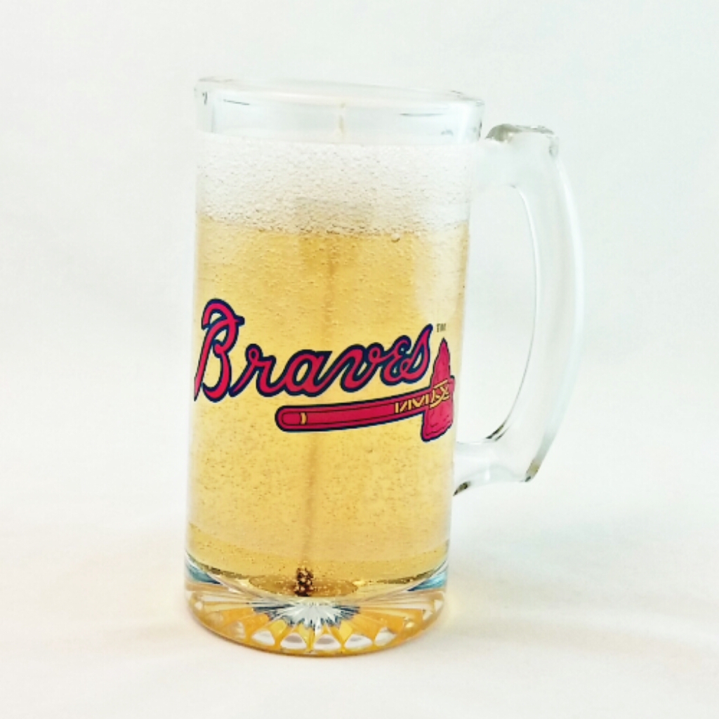 Atlanta Braves Beer Gel Candle - Click Image to Close
