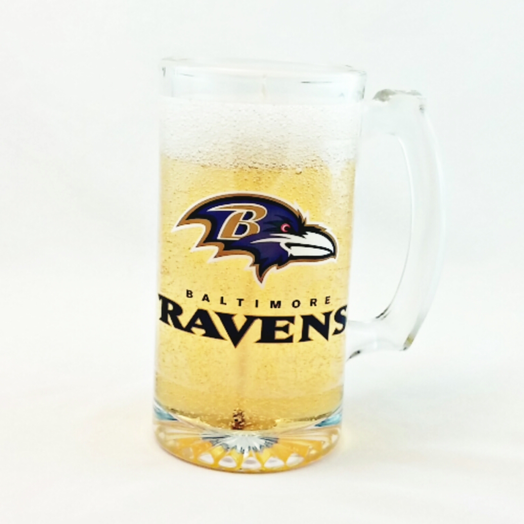 Baltimore Ravens Beer Gel Candle - Click Image to Close