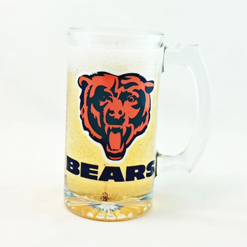 Chicago Bears Beer Gel Candle - Click Image to Close