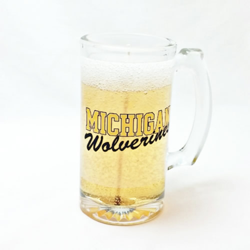 University Of Michigan Beer Gel Candle - Click Image to Close