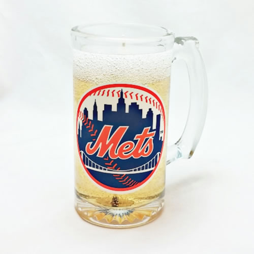 New York Mets Beer Gel Candle