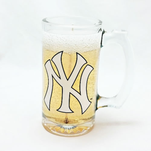 New York Yankees Beer Gel Candle - Click Image to Close