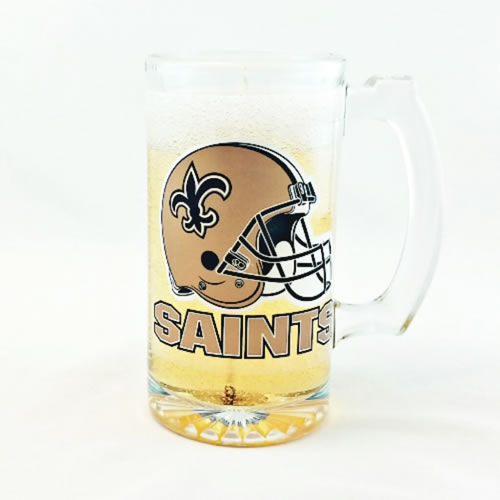 New Orleans Saints Beer Gel Candle