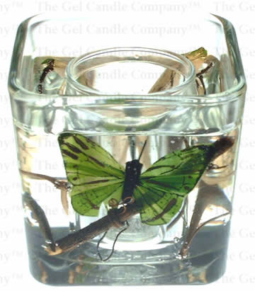 Butterfly Gel Candle - Green