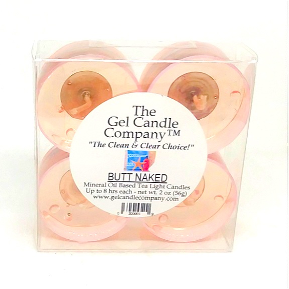 Butt Naked Scented Gel Candle Tea Lights - 4 pk. - Click Image to Close