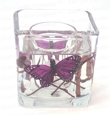 Butterfly Gel Candle - Purple