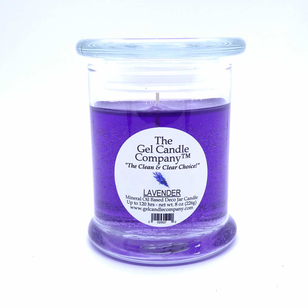 Lavender Scented Gel Candle up to 120 Hour Deco Jar