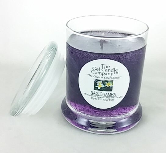 Nag Champa Scented Gel Candle up to120 Hour Deco Jar - Click Image to Close