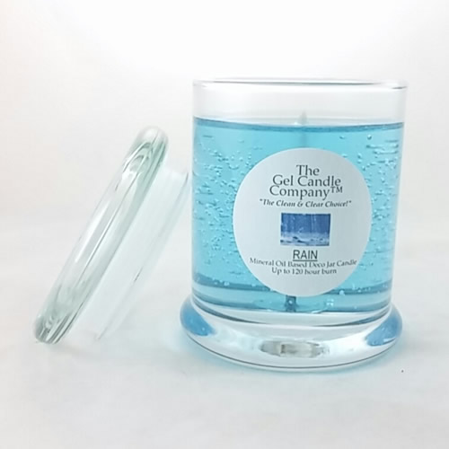 Rain Scented Gel Candle up to 120 Hour Deco Jar - Click Image to Close