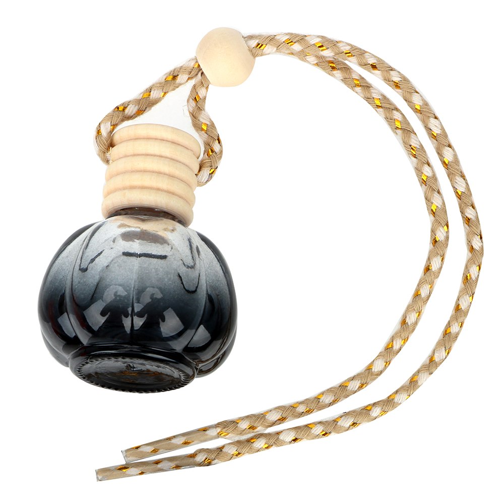 Black Round Glass Hanging Aroma Oil Diffuser w/ Funnel