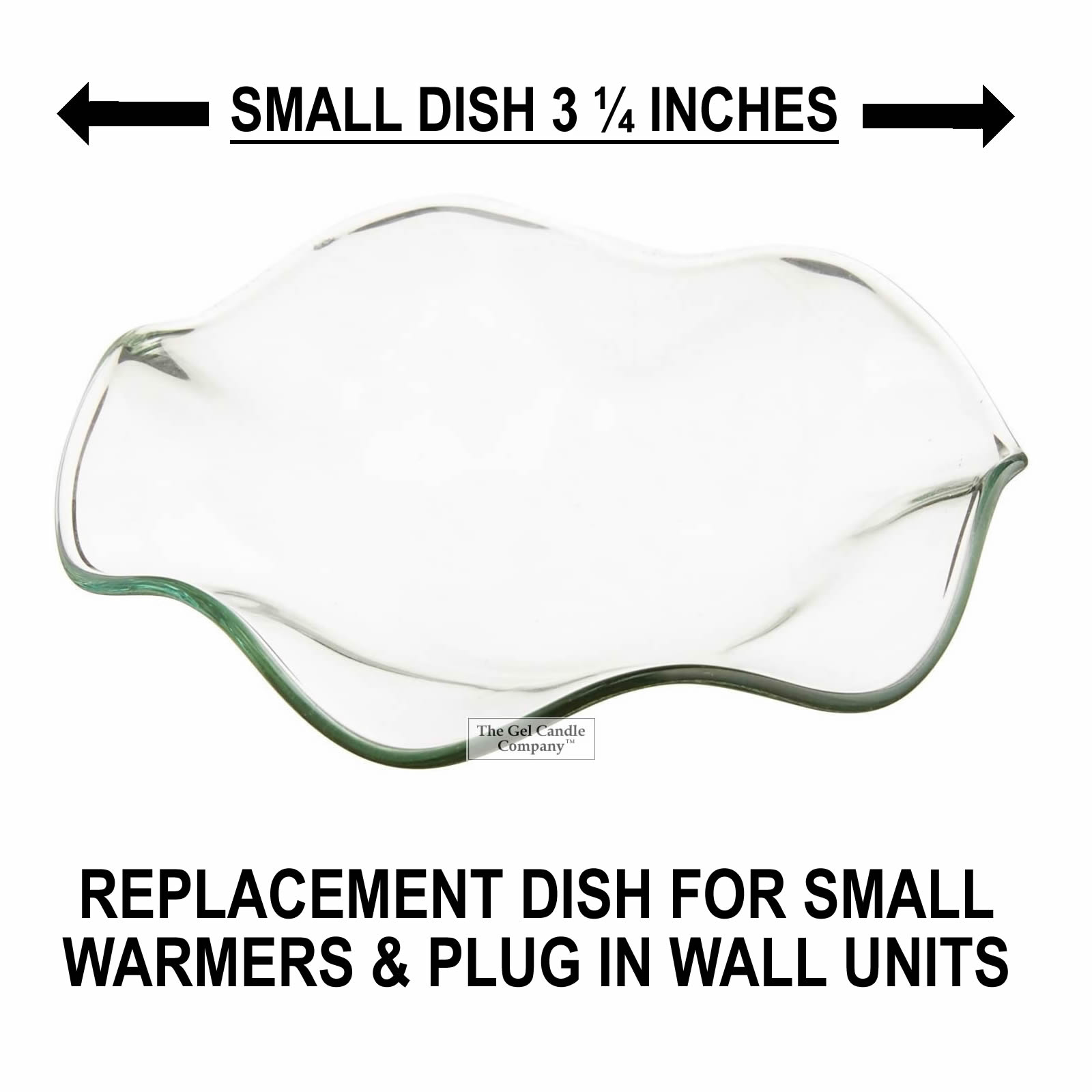 Small Glass Wavy Edges Glass Dish For Electric Plug In Warmers - Click Image to Close