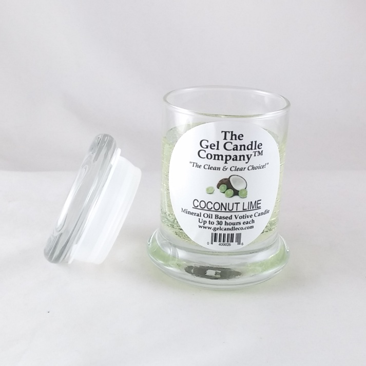 Coconut Lime Scented Gel Candle Votive - Click Image to Close