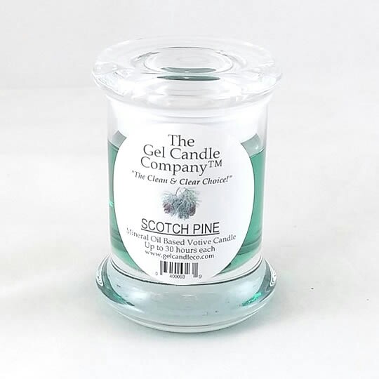 Scotch Pine Scented Gel Candle Votive - Click Image to Close