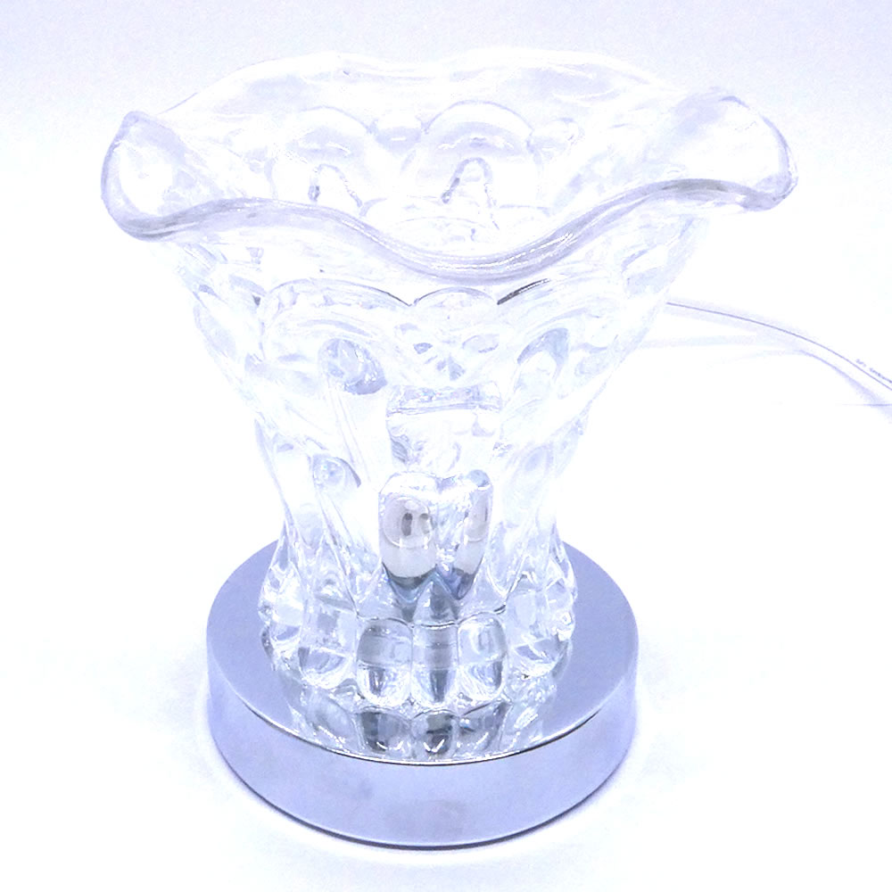 (image for) CLEAR - Glass Touch Base Activation Glass Warmer For Melts And Oils