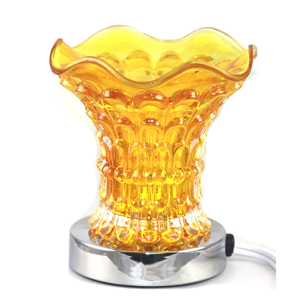 (image for) YELLOW - Glass Touch Base Activation Glass Warmer For Melts And Oils