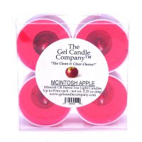 (image for) Mcintosh Apple Scented Gel Candle Tea Lights - 4 pk.