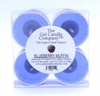 (image for) Blueberry Muffin Scented Gel Candle Tea Lights - 4 pk.